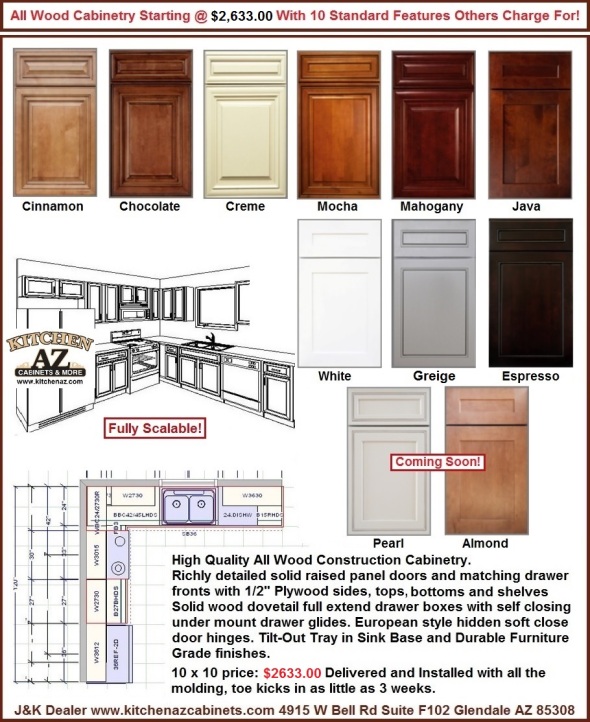 Complete Kitchen Cabinet Remodel $2633 Phoenix Glendale   AZ
